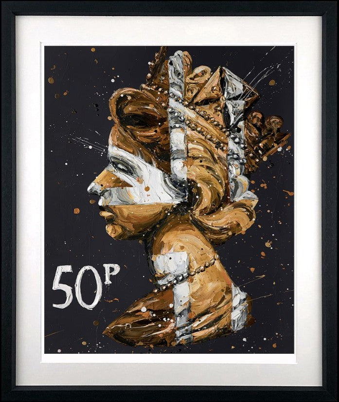 50K Queen Framed Signed Limited Edition Print on Paper by Artist Paul Oz