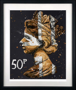50K Queen Framed Signed Limited Edition Print on Paper by Artist Paul Oz