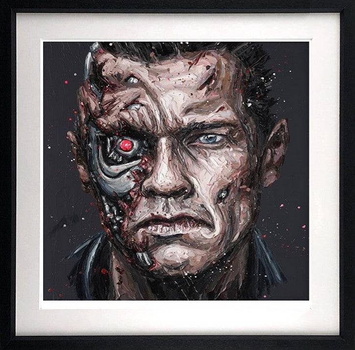Arnie Framed Signed Limited Edition Print on Paper by Artist Paul Oz