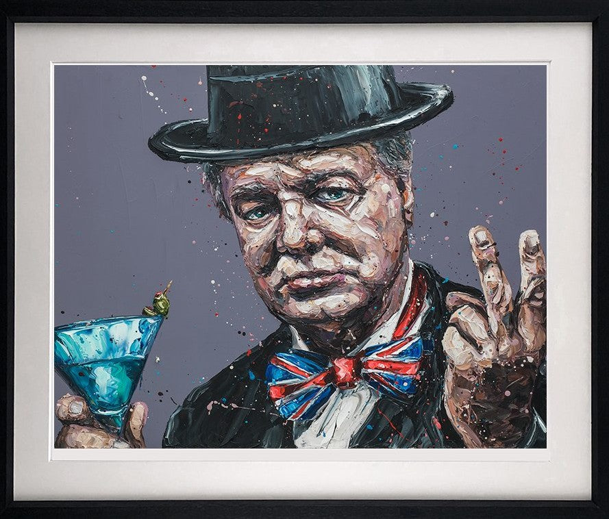 I'm Easily Satisfied With The Best Framed Signed Limited Edition Print on Paper by Artist Paul Oz