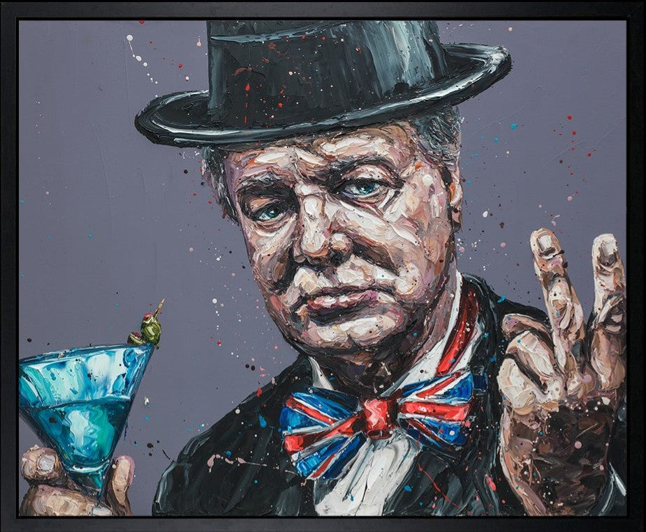 I'm Easily Satisfied With The Best Framed Signed Limited Edition Print on Canvas by Artist Paul Oz