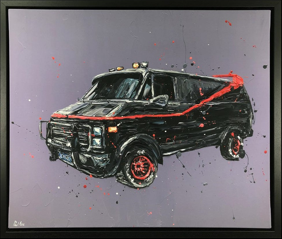 I Love It When A Plan Comes Together  Framed Signed Limited Edition Print on Canvas by Artist Paul Oz