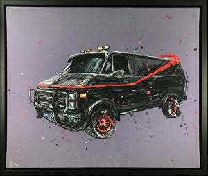 I Love It When A Plan Comes Together  Framed Signed Limited Edition Print on Canvas by Artist Paul Oz