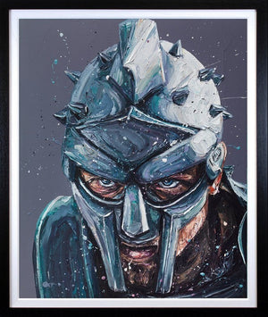 I Will Have My Vengeance Framed Original Mixed Media Oil Painting on Board by Artist Paul Oz