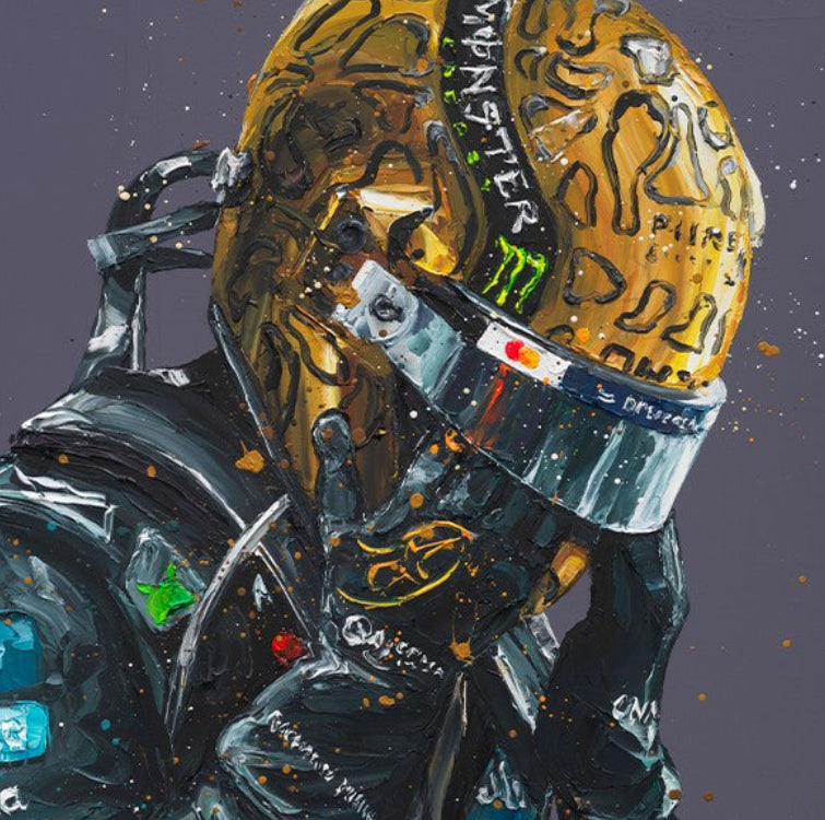 Lando - Golden Tears Signed Framed Limited Edition Print on Canvas Hand Embellished by Atist Paul Oz