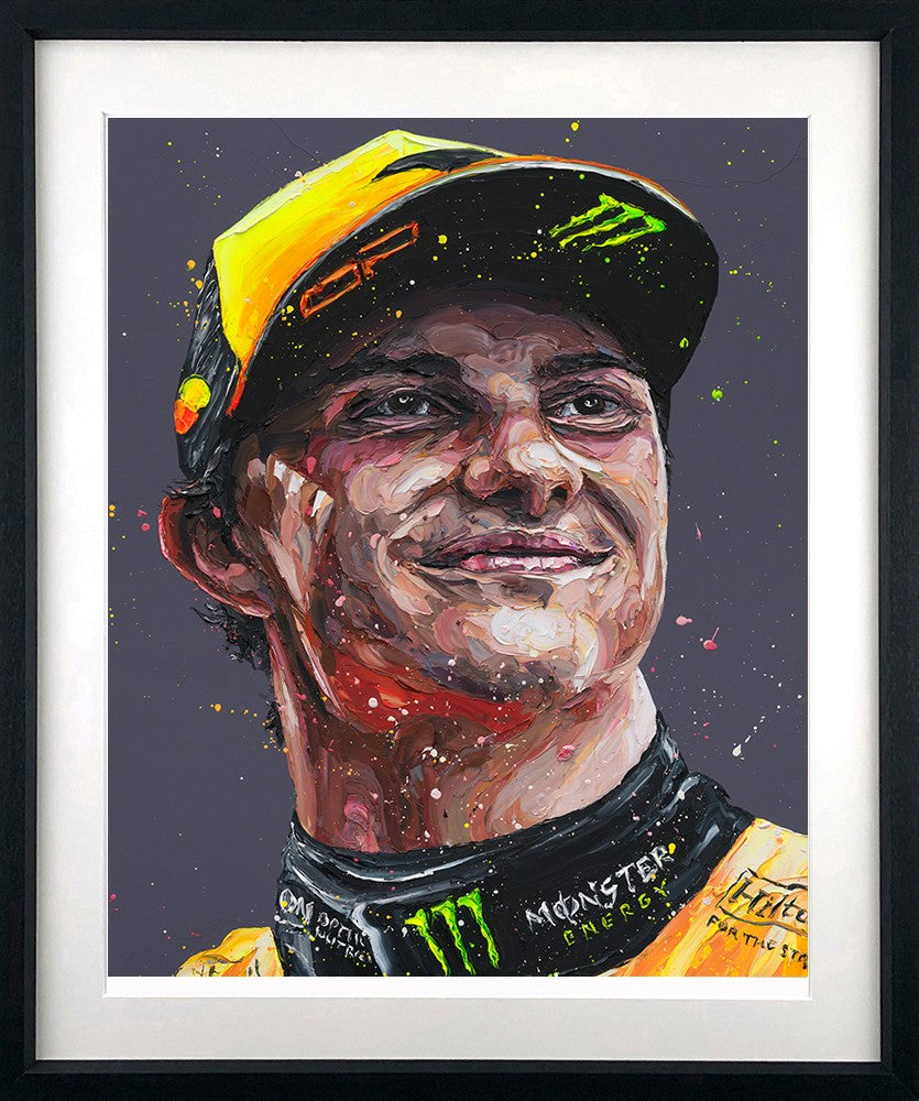 Piastri Portrait Signed Framed Limited Edition Print on Paper by Atist Paul Oz