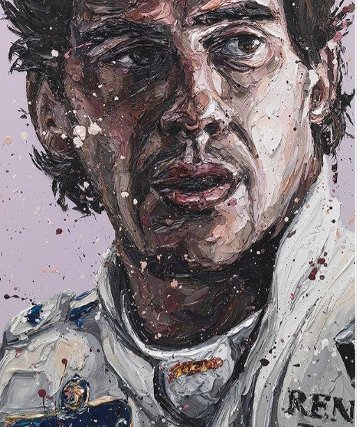 Senna Williams 18 Framed Signed Limited Edition Print on Paper by Artist Paul Oz