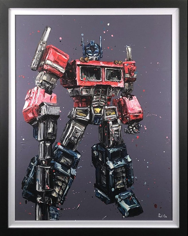 Transform and Rollout Framed Original Mixed Media Oil Painting on Board by Artist Paul Oz