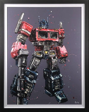 Transform and Rollout Framed Original Mixed Media Oil Painting on Board by Artist Paul Oz