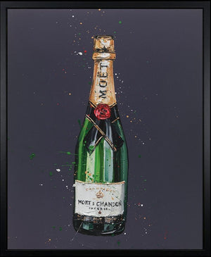 Vintage Framed Signed Limited Edition Print on Canvas by Artist Paul Oz
